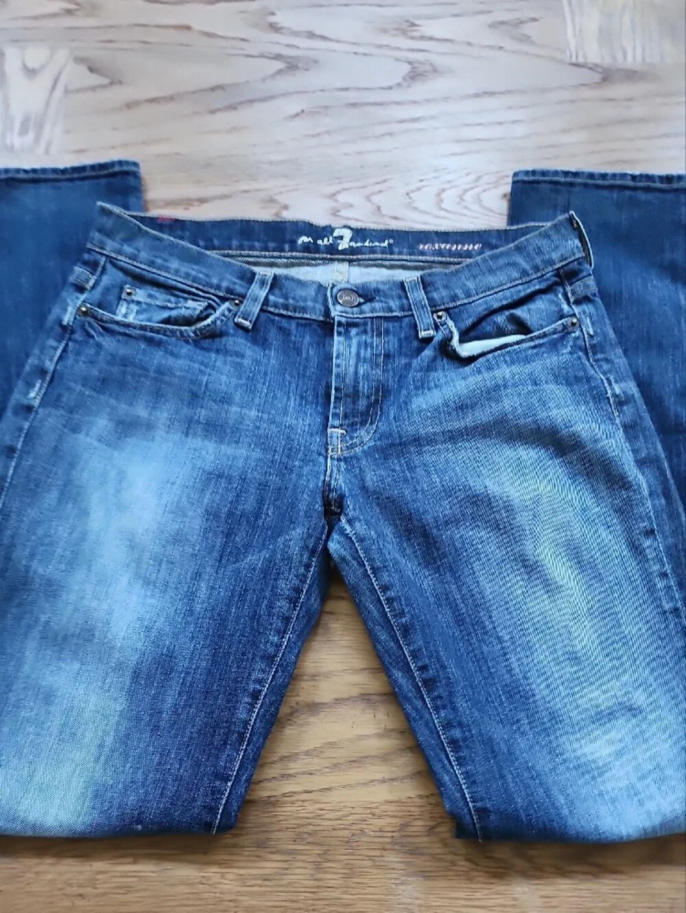 7 For All Mankind Women's Bootcut Jeans - Dark Blue Wash